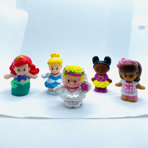 Fisher-price Little People Set of 5 Girl Figures. Includes Disney Princesses - Picture 1 of 5